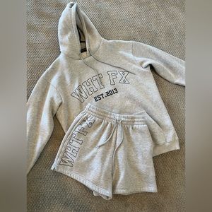 Brand new white fox set size S/M